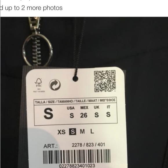 Zara Career Pant Small Zip Front Wide leg Tuxedo - Picture 4 of 8